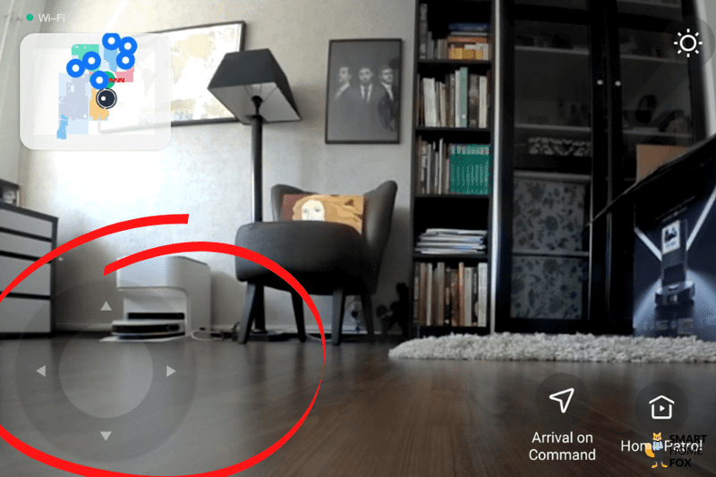 The Ecovacs Deebot X1 OMNI is controlled using arrow keys